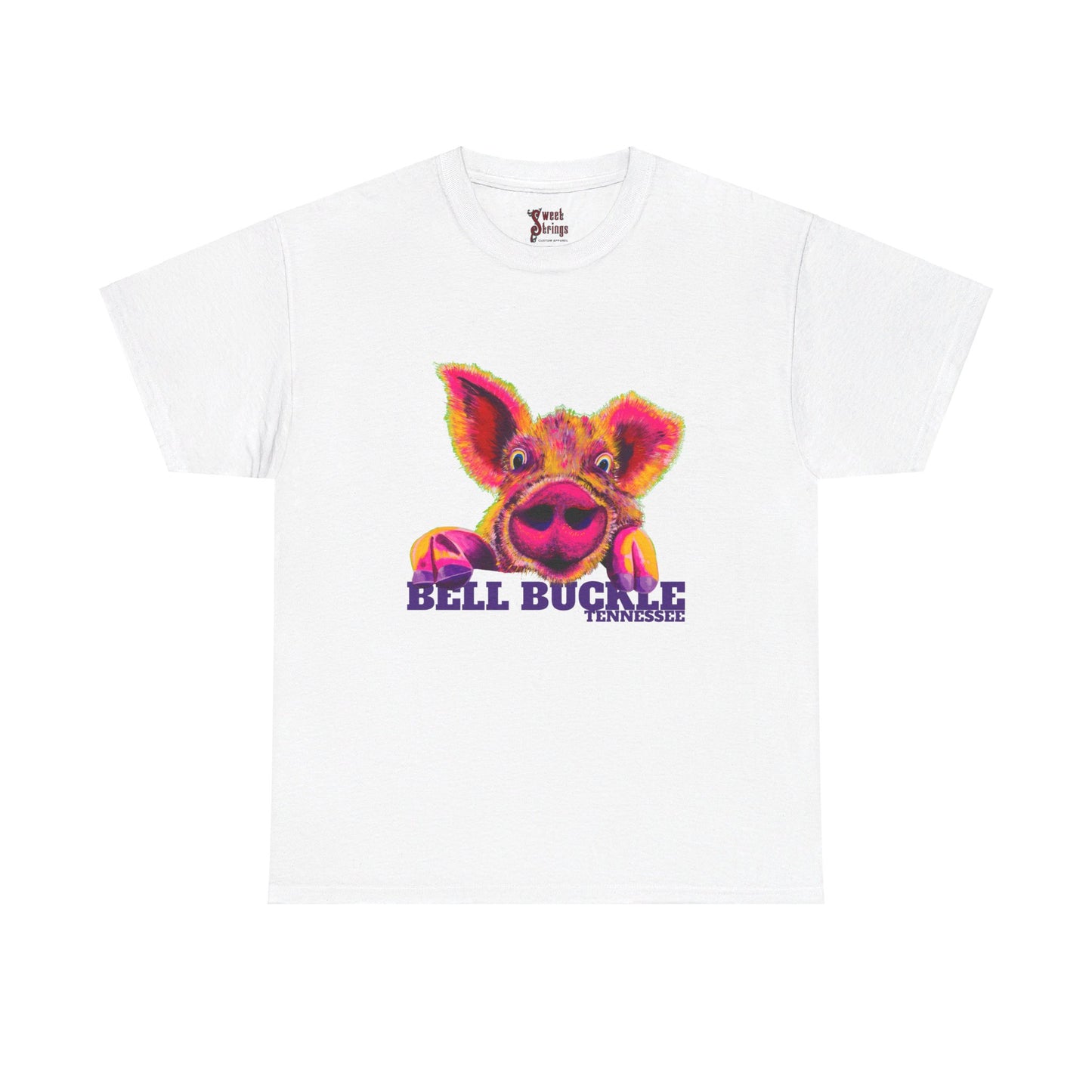 "The Bell Buckle Pig" Art by Laurie - Unisex Heavy Cotton Tee