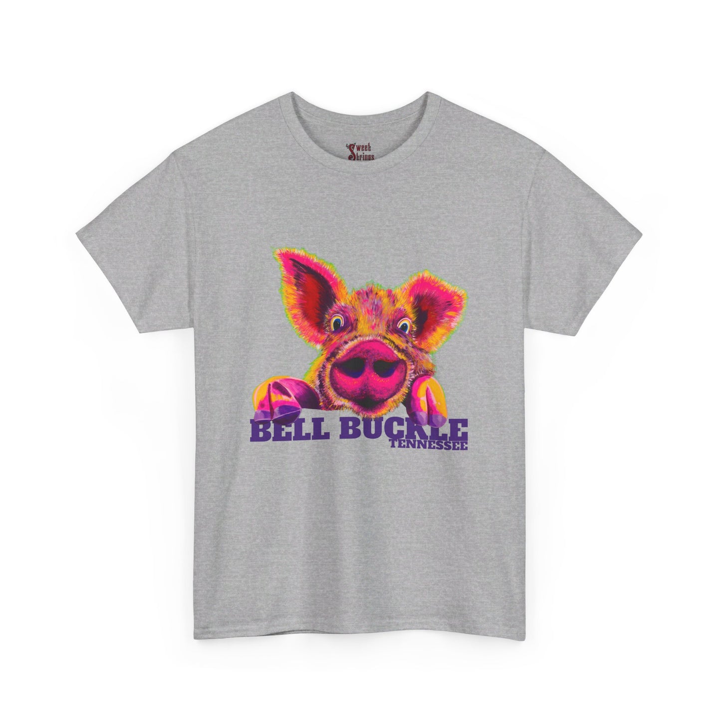 "The Bell Buckle Pig" Art by Laurie - Unisex Heavy Cotton Tee