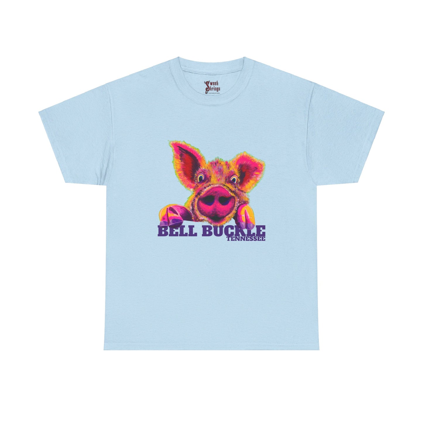 "The Bell Buckle Pig" Art by Laurie - Unisex Heavy Cotton Tee