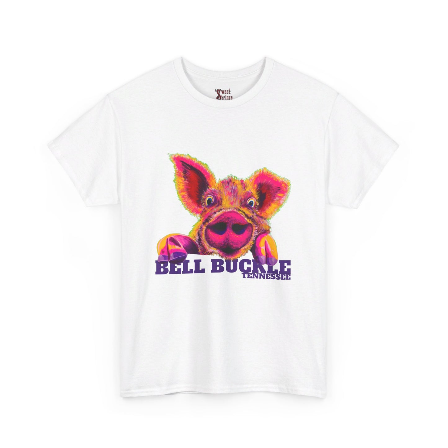 "The Bell Buckle Pig" Art by Laurie - Unisex Heavy Cotton Tee