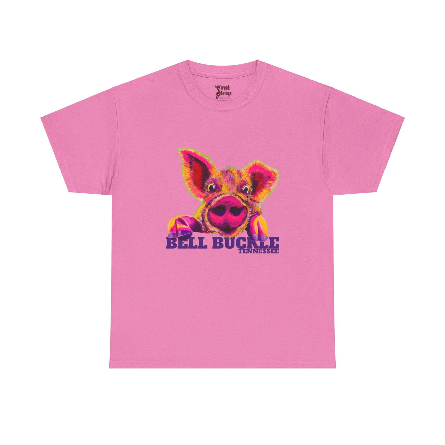 "The Bell Buckle Pig" Art by Laurie - Unisex Heavy Cotton Tee