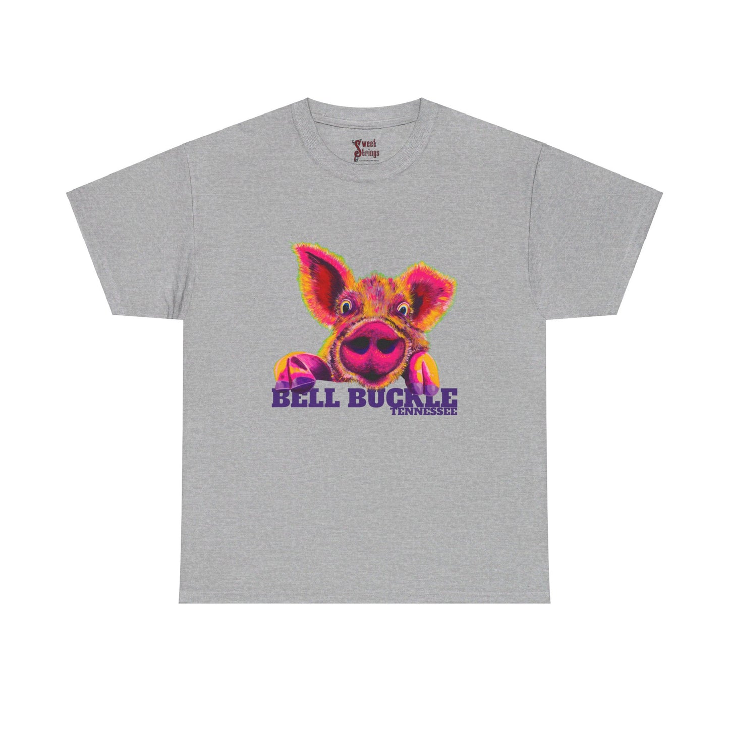 "The Bell Buckle Pig" Art by Laurie - Unisex Heavy Cotton Tee