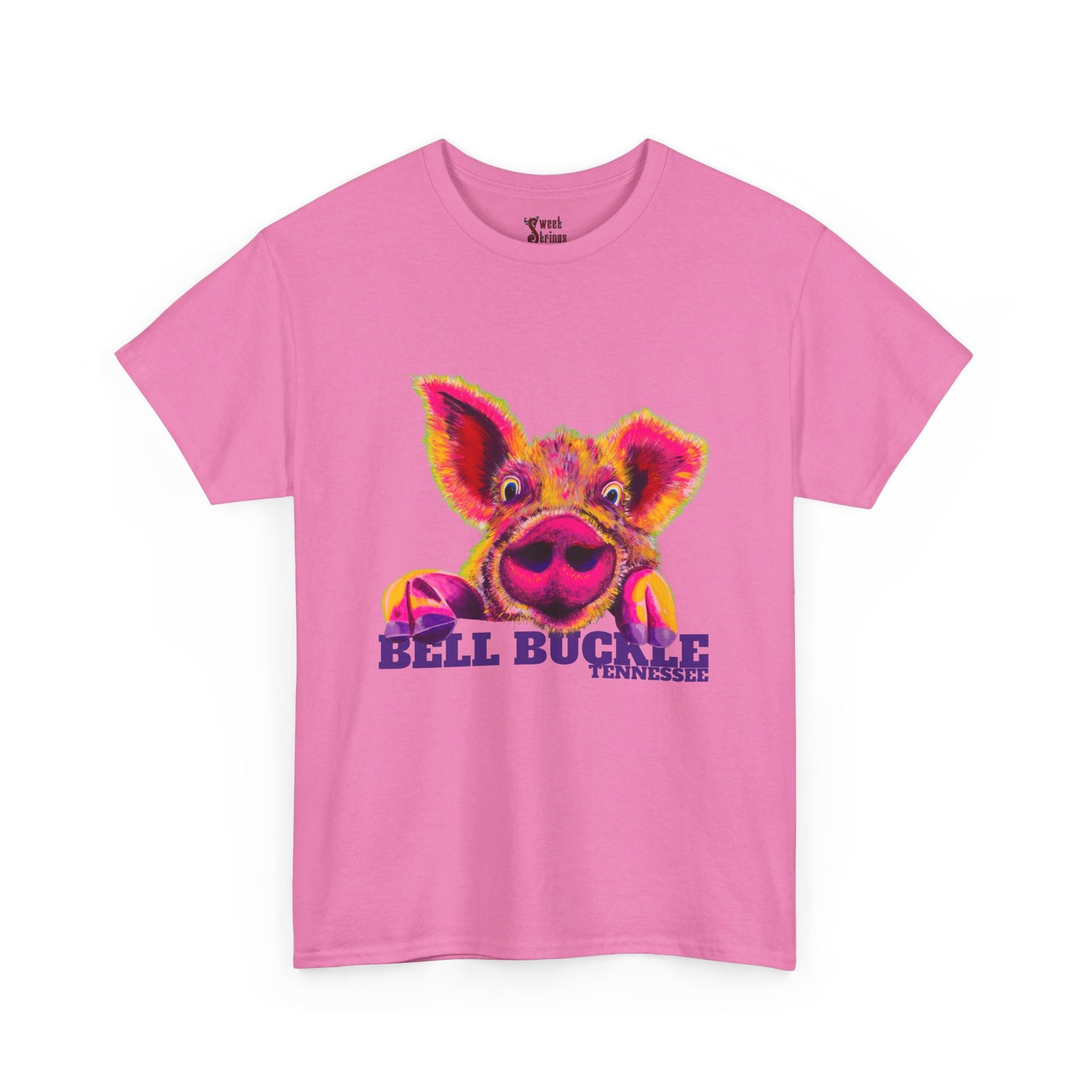 "The Bell Buckle Pig"  Art by Laurie - Unisex Heavy Cotton Tee