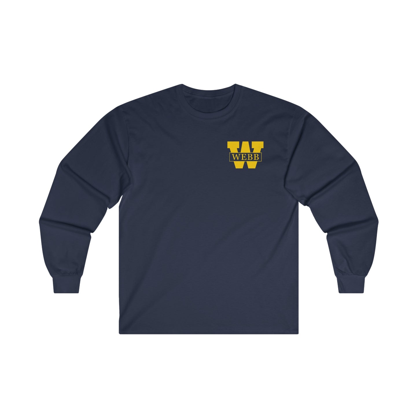 WEBB T-Shirt Long Sleeve | Navy / White / Gray | Athletics Logo Left Chest