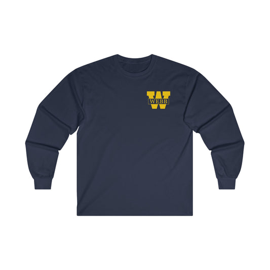 WEBB T-Shirt Long Sleeve | Navy / White / Gray | Athletics Logo Left Chest