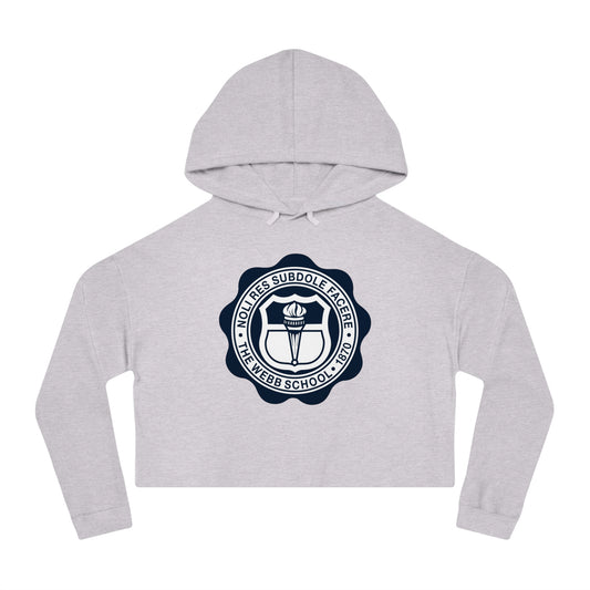 WEBB Cropped Hoodie | Heather Gray | Academic Seal Logo Center Chest