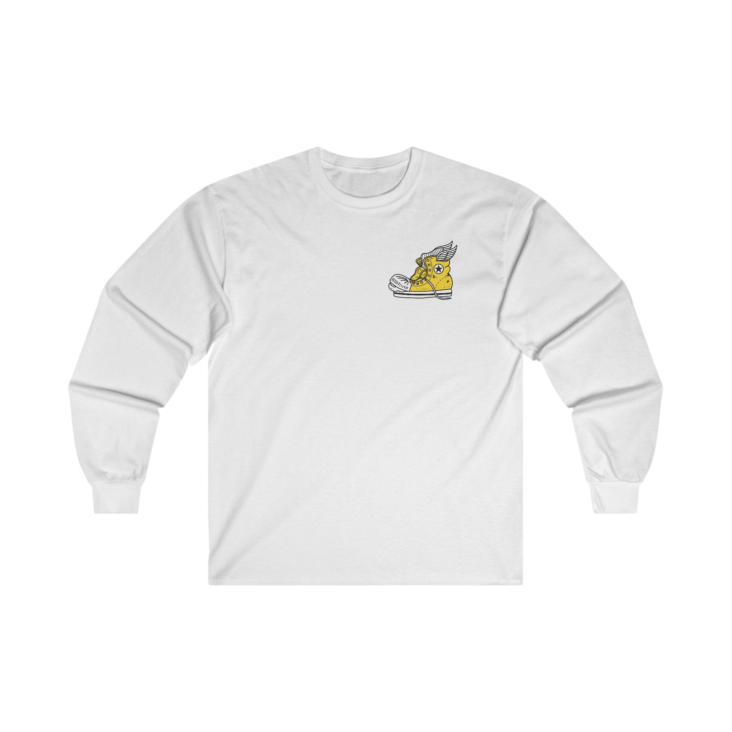 WEBB T-Shirt Long Sleeve | Navy / White / Gray | Foot Logo Left Chest