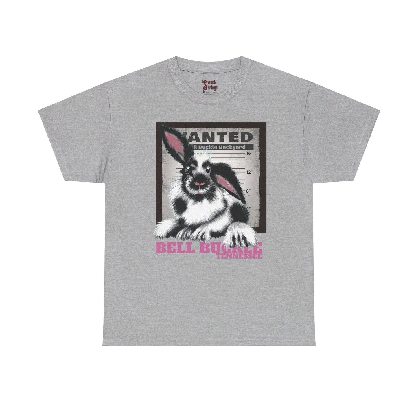 Bell Buckle Rabbit by Laurie - Unisex Heavy Cotton Tee