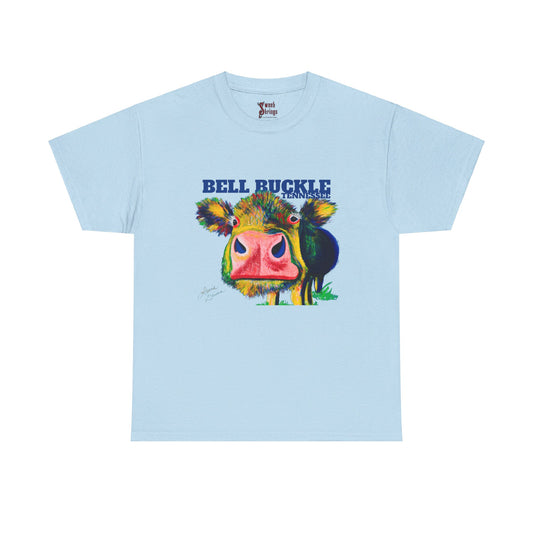 "The Bell Buckle Cow" Art by Laurie - Unisex Heavy Cotton Tee