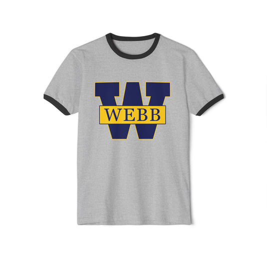 WEBB Ringer T-Shirt Short Sleeve | Heather Gray | Athletics Logo Center Chest