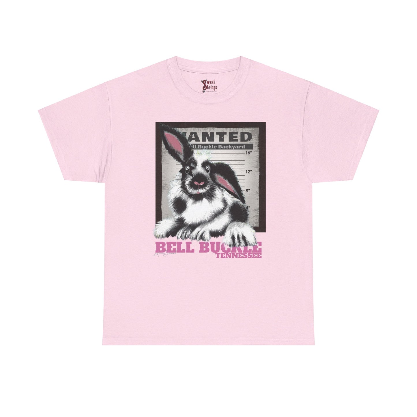 Bell Buckle Rabbit by Laurie - Unisex Heavy Cotton Tee