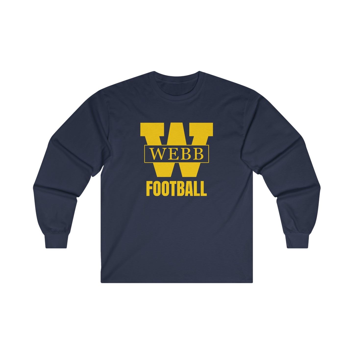 FOOTBALL WEBB T-Shirt Long Sleeve | Navy | Athletics FOOTBALL Logo Center | SPECIAL ORDER ITEM