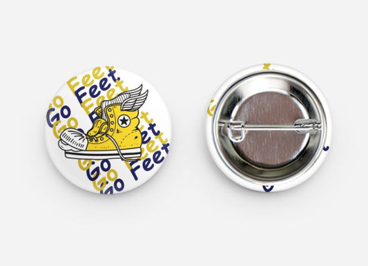 WEBB Pin | 1.5" Round | Go Feet Logo