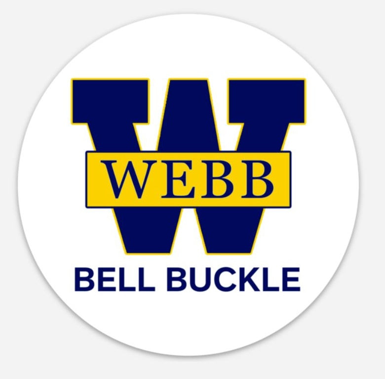 WEBB Sticker | 4" Round | Athletics Logo Bell Buckle