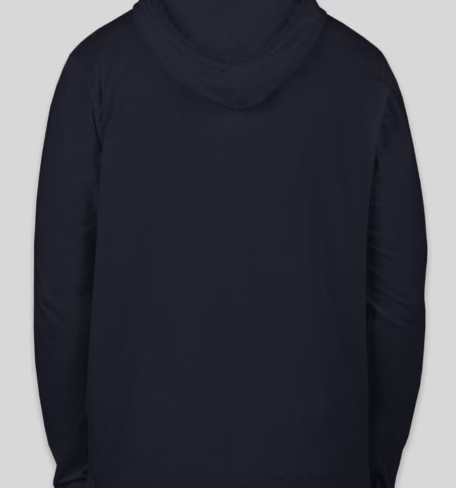 WEBB Hoodie T-Shirt | Navy Blue | Foot Logo Center Chest